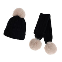 New Drawn Knitted Children's Hat Scarf Set