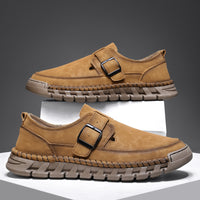 Men's Hand-Sewn Breathable Leather Outdoor Casual Shoes