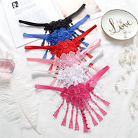Women's Tassel Pearl Open-end Embroidered Underwear