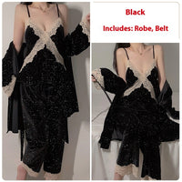 Push Up Plus Chest Pad Slip Nightdress Outerwear Gown Women's Suit