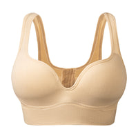 Back Button Up Bra With Wide White Straps