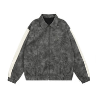 Distressed Biker's Leather Jacket Men