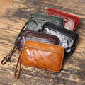 Men's Solid Color Skeleton-skin Zipper Handbag