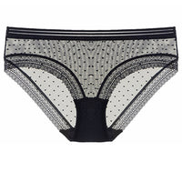 Low-waist mesh lace-wrapped women's panties