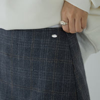 Korean Retro Plaid Women's Autumn High-waist Design Skirt