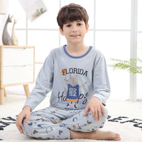 Boys Pajamas Spring And Autumn Pure Cotton Thin Long Sleeves