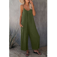 European And American Suspender Jumpsuit Women's New Solid Color