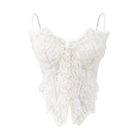 Sexy Lace Patchwork Fishbone Camisole