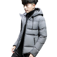 Men's Fashion Short Hooded Cotton-Padded Jacket