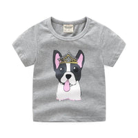 Children's summer cartoon print T-shirt