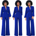 Waist Long Sleeve Fashion Casual Wide-leg Jumpsuit