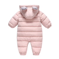 Cartoon Patches Boys And Girls Hooded Romper Jumpsuit