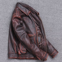 Thick leather Casual Make old leather jacket