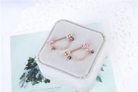 Metal color diamond breast nail