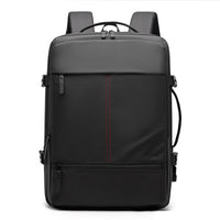 Multi-functional Boarding Solid Color Backpack Men's Waterproof Large Capacity Travel Backpack