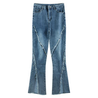 Rugged Slim Ragged Jeans Slim Fit Horseshoe Pants