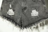 Holed Jeans Shorts Women's Loose And Thin Wide Leg Pants Hot Pants