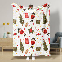 Nutcracker Pattern Blanket Boy Girl Christmas Gift Four Seasons Universal Suitable For Bed Sofa Decoration