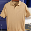 Men's Lapel Ice Silk Breathable Fashion Fashion Short Sleeve