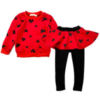 Children's fake two long-sleeved sweater dresses for girls