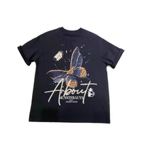 Men's Casual Bottoming Top With Butterfly Pattern