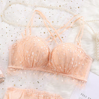Lace floral palm cup beauty back bra