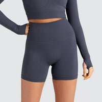 Seamless Sports Solid Color Tight Shorts