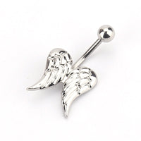 Hypoallergenic Simple Wing Diamond Navel Nail