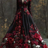 New Autumn American-Style Fashionable Halloween Dress With Digital Print