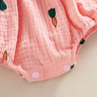 Pleated Jumpsuit Crawling Suit Printed Cartoon Pattern Baby Romper