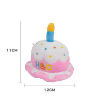 Cute And Creative Dog Cat Birthday Hat Plush Toy Chew