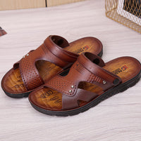 Outdoor Flip Flops Men's Casual Rubber Beach Shoes