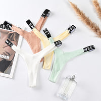 Thin-strapped Seamless Cotton Low-rise Thong