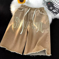 Retro Hip Hop Elastic Waist Shorts