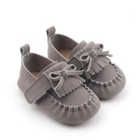Leather Tassel Bow Peas Shoes British Style