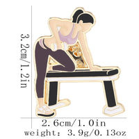 Fitness Alloy Brooch Running Backpack Small Gift