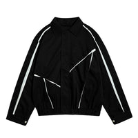 Irregular Design Stitching Lapel Jacket
