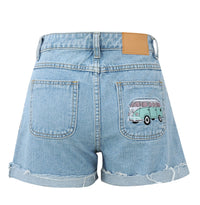 Casual Temperament Denim Rotten Edge High Waist Washed Shorts