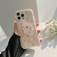 Ins Wind Broken Rabbit Silicone Phone Case