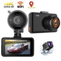 4K Driving Recorder 3-inch Front And Rear Dual Lens Mobile Phone Interconnection Dual Recording