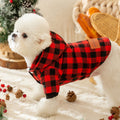 Pet Dog Classic Plaid Hooded Cotton-padded Coat