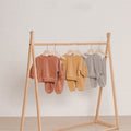 Two Piece Set Of Round Neck Long Sleeved Trousers