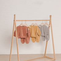 Two Piece Set Of Round Neck Long Sleeved Trousers