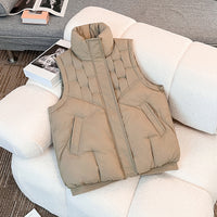 Loose Casual Stand Collar Waistcoat Fashion Vest