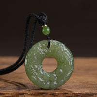 Hetian Jade Double-Sided Pi Xiu Safety-Button Pendant
