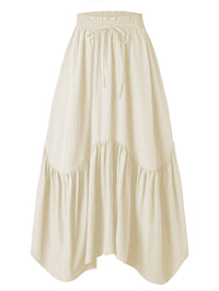 High-waisted Elasticated Maxi Skirt Retro Long Dress