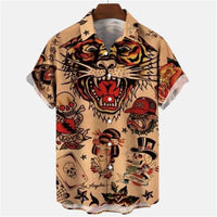 3D Myth Retro Animal Men's Shirt