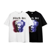 Men's Rock Portrait Printing T-shirt Loose