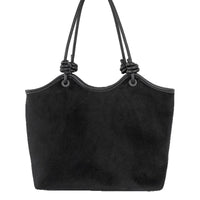 Retro Western-style Solid-color Suede-velvet Shoulder And Tote Bag For Women