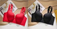 Traceless Plus Size Bra For Women Push Up Breast Holding Adjustment